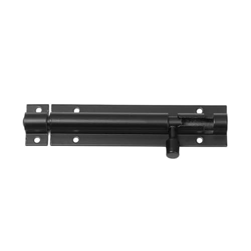 Edelstahl-Steckverriegelung, Schieberiegelverschluss for Türen, Tore, Schuppen, mehrere Größen, Schwarz, Silber(Black,4inch) von LKAMCBZMF