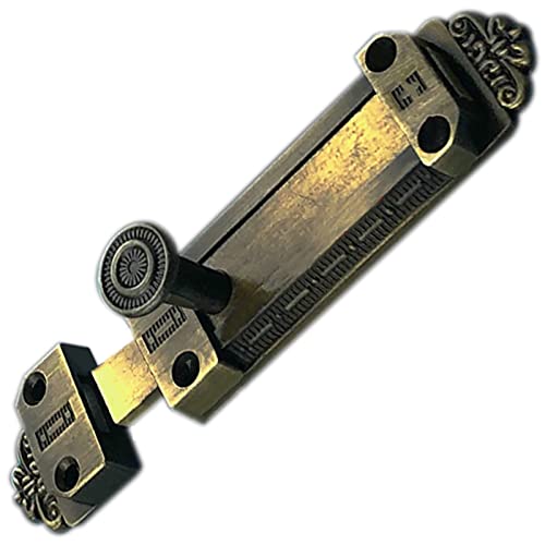 Edelstahl-Steckverriegelung, Tür- und Torschloss mit Schieberiegel aus Messing, antikes Messing/Bronze-Finish, 83 mm/103 mm(Ancient Bronze,83mm) von LKAMCBZMF