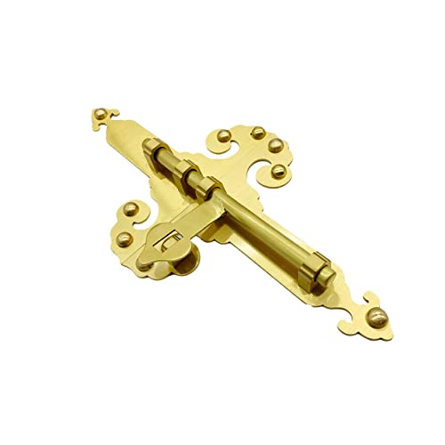 Edelstahl-Steckverriegelung, Türschieberiegelschloss for Garten, Scheune, Zaun, Schuppen, Keller, mehrfarbig, mehrere Größen(Brass,Large) von LKAMCBZMF