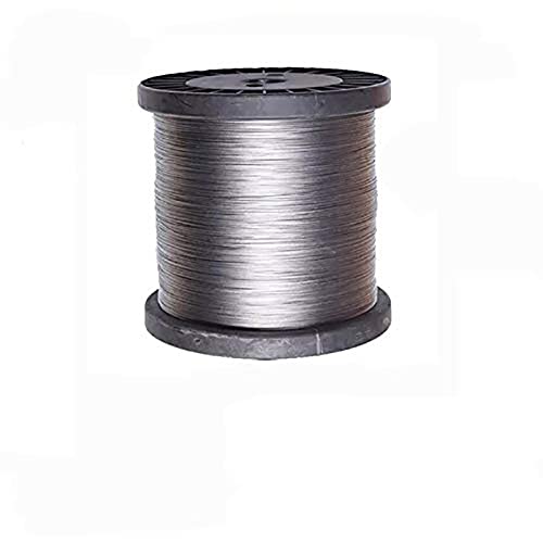 Edelstahlkabel, 304 Edelstahl-Drahtseil, blanke Angelschnur, weich, rostfrei, Wäscheleine for Anheben, 1 x 7 Struktur, Durchmesser 0,024, Länge 328 Fuß(Dia0.016"Length328ft) von LKAMCBZMF