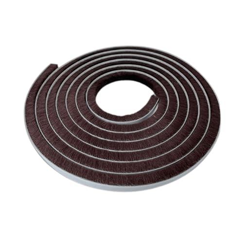 Klebeband für den Regen, Selbstklebende Tür- und Fensterdichtungsbürstenstreifen, mehrfarbig, mehrere Größen(Bruin,Width 0.9CM*Height 0.5CM*Length 2000CM) von LKAMCBZMF