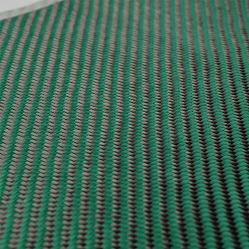 Kohlenstoff-aromatische Faser gemischte Stoffe, 0,5 m²/1 m² Carbon-Aramidfaser-Hybridgewebe, 3K-Carbonfaser-Aramidfaser, 190 g/m², 0,2 mm Dicke(Green,1 Sqm) von LKAMCBZMF