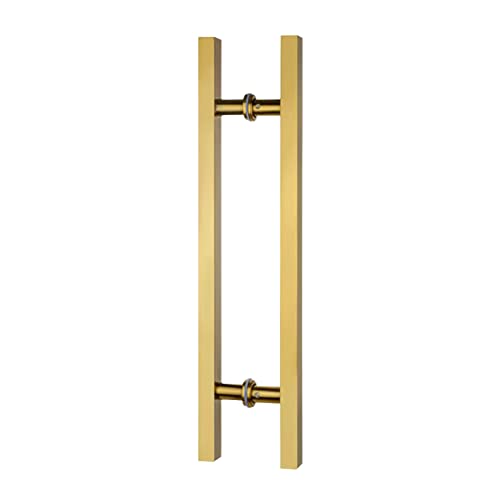 LKAMCBZMF Schieben Sie den Scheune Türgriff, Moderner rechteckiger Glastürgriff for gewerbliche Büro-/Scheunentore, stilvolle Glasgriffe, langlebig und elegant(Gold,150cm(59") 110cm) von LKAMCBZMF