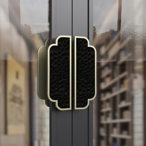 LKAMCBZMF Schieben Sie den Scheune Türgriff, Push-Pull-Türgriffe aus Aluminium for Holz-/Glastore, kommerzieller doppelseitiger Eingangsgriff(Style3,40X30cm/15.8"X11.8") von LKAMCBZMF