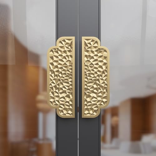 LKAMCBZMF Schieben Sie den Scheune Türgriff, Push-Pull-Türgriffe aus Aluminium for Holz-/Glastore, kommerzieller doppelseitiger Eingangsgriff(Style5,40X30cm/15.8"X11.8") von LKAMCBZMF