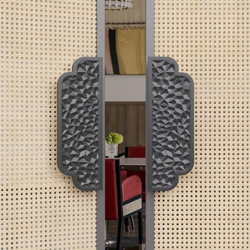 LKAMCBZMF Schieben Sie den Scheune Türgriff, Push-Pull-Türgriffe aus Aluminium for Holz-/Glastore, kommerzieller doppelseitiger Eingangsgriff(Style7,50X40cm/19.7"X15.8") von LKAMCBZMF