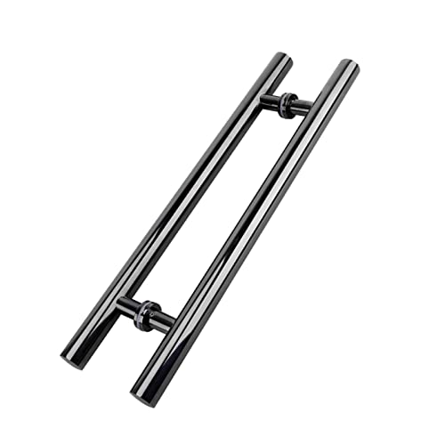 LKAMCBZMF Schieben Sie den Scheune Türgriff, Schiebetürgriff for Scheunentüren for Holztüren und Glastüren, runder Hardware-Griff mit Zubehör(Black,50cm(19 3/4")*30cm) von LKAMCBZMF