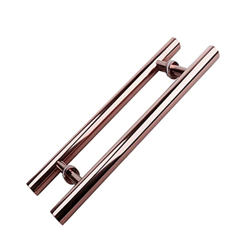 LKAMCBZMF Schieben Sie den Scheune Türgriff, Schiebetürgriff for Scheunentüren for Holztüren und Glastüren, runder Hardware-Griff mit Zubehör(Rose Gold,120cm(47 1/4")*80cm) von LKAMCBZMF