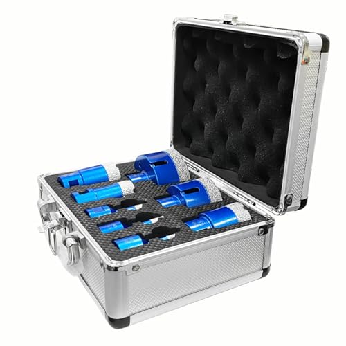 Vakuumschweißdiamantkernbohrschneider, Lochsägen-Set 6-65 mm M14 Doppelte Spanabnahme mit Box for Holz, Trockenbau, PVC von LKAMCBZMF