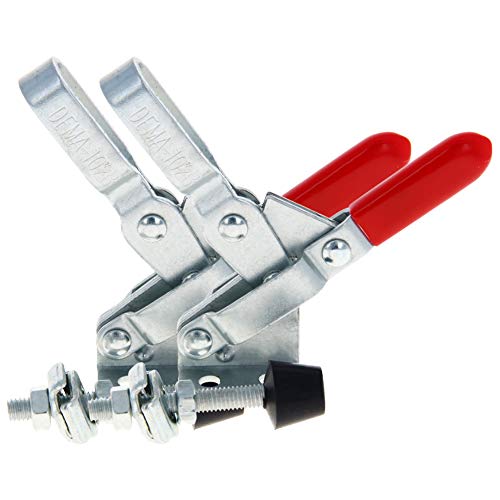 manuelles Werkzeug horizontale Ellbogenklammern, Verstellbarer Kniehebelspanner Horizontal Modell 202FL 227kg 100° 80°(90 65 100 2pcs No.102B) von LKAMCBZMF