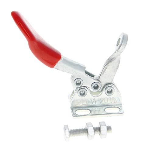 manuelles Werkzeug horizontale Ellbogenklammern, Verstellbarer Kniehebelspanner Horizontal Modell 202FL 227kg 100° 80°(90 80 27 1pcs 201A) von LKAMCBZMF