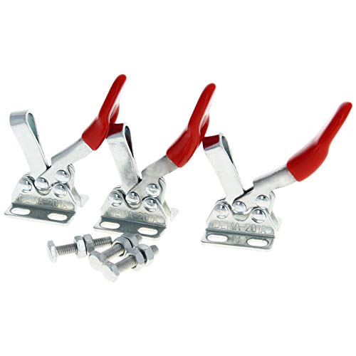 manuelles Werkzeug horizontale Ellbogenklammern, Verstellbarer Kniehebelspanner Horizontal Modell 202FL 227kg 100° 80°(90 80 27 3pcs 201A Straight) von LKAMCBZMF