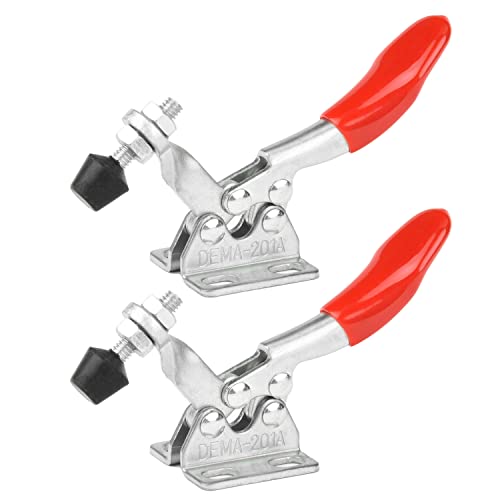 manuelles Werkzeug horizontale Ellbogenklammern, Verstellbarer Kniehebelspanner Horizontal Modell 202FL 227kg 100° 80°(90 80 27 3pcs 201ABlack) von LKAMCBZMF