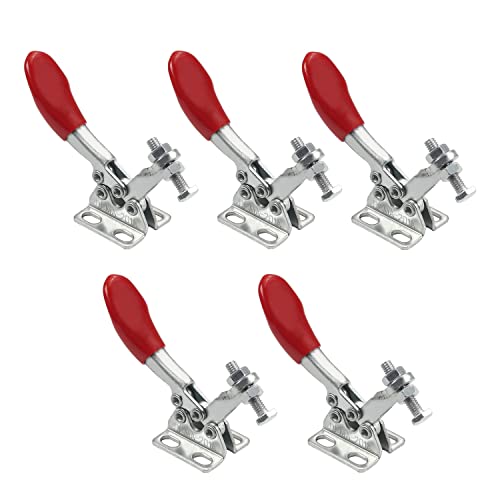 manuelles Werkzeug horizontale Ellbogenklammern, Verstellbarer Kniehebelspanner Horizontal Modell 202FL 227kg 100° 80°(90 80 27 5pcs 201A) von LKAMCBZMF