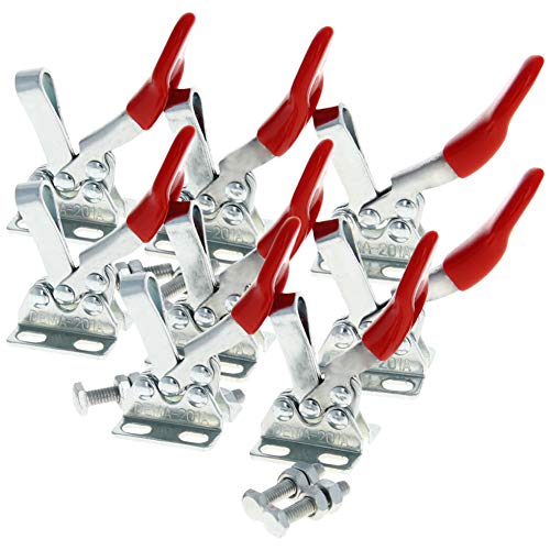 manuelles Werkzeug horizontale Ellbogenklammern, Verstellbarer Kniehebelspanner Horizontal Modell 202FL 227kg 100° 80°(90 80 27 8pcs 201A Straight) von LKAMCBZMF