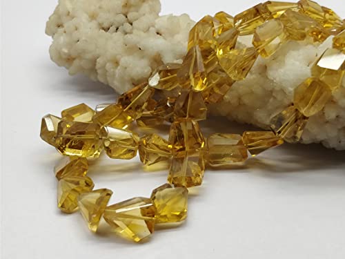8'' strand citrine quartz faceted nuggets shape beads 5x8-8x12mm, citrine quartz gemstone tumble cut beads, wholesale gemstone beads April_18_04-2036 von LKBEADS