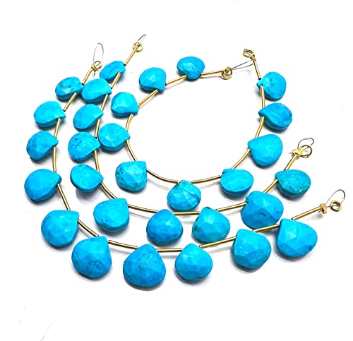 Natural Turquoise 11x11mm Heart Faceted 5 Inch 10 Pieces Light Blue Color Rare Gemstone Beads Strand German_Beads_89 Natural Turquoise 11x11mm Heart Faceted 5 Inch 10 Pieces Light Blue Color Rare Gemstone Beads Strand German_Beads_89 von LKBEADS