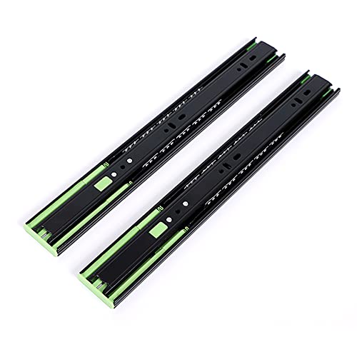 Schubladengleiter, Drawer runners,1 Pair of Drawer Slides 3-Fold Full Extension Rail Soft Close Slide Track Stainless Steel Hardware Cabinet Furniture Rails Side Mount Less Noise von LKDCNUP