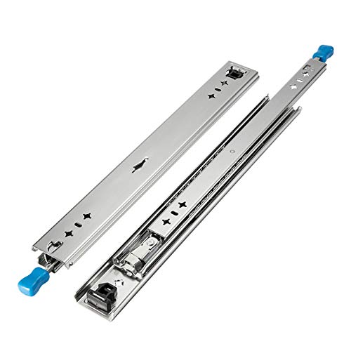 Schubladengleiter, Drawer runners,Drawer Runners Rails Track with Lock 3-Fold Full Extension Ball Bearing Heavy Drawer Slides Side Mounted 220kg Load Bearing Capacity,1-Pair Schubladengleiter, Drawer runners,Drawer Runners Rails Track with Lock 3-Fold Full Extension Ball Bearing Heavy Drawer Slides Side Mounted 220kg Load Bearing Capacity,1-Pair von LKDCNUP