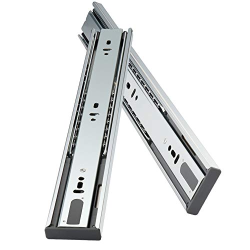 Schubladengleiter, Drawer runners,Drawer Slides Stainless Steel Slide Track Soft/Self Close Full Extension Drawer Runners 3-Section Damping Buffer Keyboard Glides, 2 Pack Schubladengleiter, Drawer runners,Drawer Slides Stainless Steel Slide Track Soft/Self Close Full Extension Drawer Runners 3-Section Damping Buffer Keyboard Glides, 2 Pack von LKDCNUP