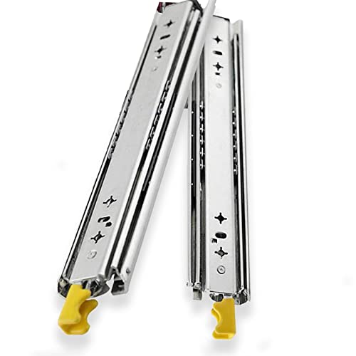 Schubladengleiter, Drawer runners,Heavy Duty Drawer Rails, Full Extension Side Mount Drawer Slides Metal Rails with Lock Industrial 3 Section Track Runners, 1pair Schubladengleiter, Drawer runners,Heavy Duty Drawer Rails, Full Extension Side Mount Drawer Slides Metal Rails with Lock Industrial 3 Section Track Runners, 1pair von LKDCNUP