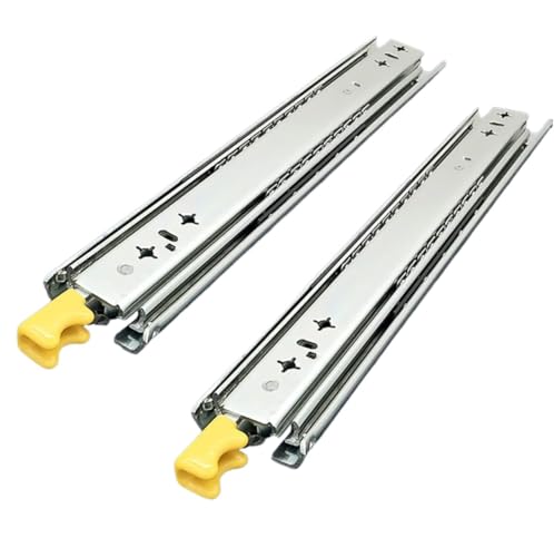 Schubladengleiter, Drawer runners,Heavy Duty Drawer Slides 3 Fold Ball Bearing Sliding Rails Full Extension Drawer Rails Runners with Double Lock, Cold Rolled Steel Drawer Tracks 1-Pair Schubladengleiter, Drawer runners,Heavy Duty Drawer Slides 3 Fold Ball Bearing Sliding Rails Full Extension Drawer Rails Runners with Double Lock, Cold Rolled Steel Drawer Tracks 1-Pair von LKDCNUP