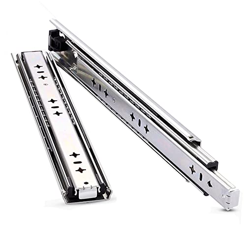 Schubladengleiter, Drawer runners,Heavy Duty Hardware Drawer Runners 3 Fold Full Extension Side Mount Drawer Rails Ball Bearing Soft Close Drawer Track Glides, Stainless Steel, 1 Pair Schubladengleiter, Drawer runners,Heavy Duty Hardware Drawer Runners 3 Fold Full Extension Side Mount Drawer Rails Ball Bearing Soft Close Drawer Track Glides, Stainless Steel, 1 Pair von LKDCNUP