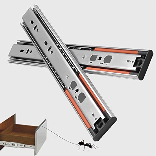 Schubladengleiter, Drawer runners,Push to Open Slide, Side Mount Rebound Drawer Runners, Ball Bearing Drawer Hardware, Steel Telescopic Sliding Guides Track 250mm~550mm, Pack of 2 von LKDCNUP