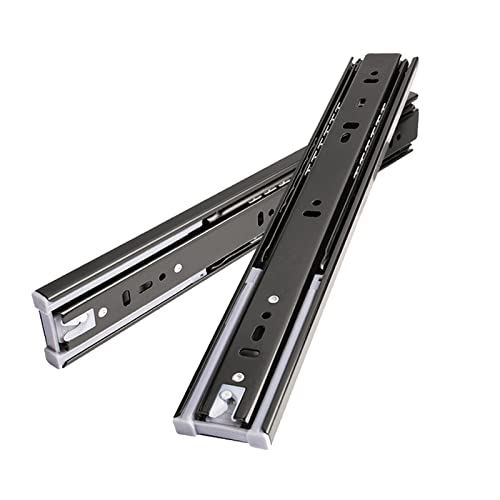 Schubladengleiter, Drawer runners,Side Mount Drawer Slides Damping Buffer Rails Full Extension 3 Fold Track for Drawer, Ball Bearing Mute Steel Runners, Load Capacity 25kg, Set of 2 Schubladengleiter, Drawer runners,Side Mount Drawer Slides Damping Buffer Rails Full Extension 3 Fold Track for Drawer, Ball Bearing Mute Steel Runners, Load Capacity 25kg, Set of 2 von LKDCNUP
