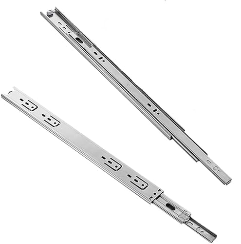 Schubladengleiter, Drawer runners,Stainless Steel Hardware Drawer Rails, 3 Fold Ball Bearing Full Extension Slides for Drawer, Side Mount Heavy Duty Tracks, Available in 10"~22", 2 Pcs von LKDCNUP