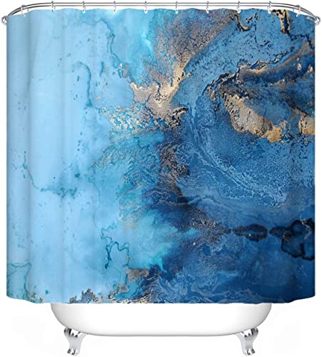 LKFFHAVD Duschvorhang Textil 120x200 180x200 180x180 200x200 Marmor Muster Schwarz Bunt Pink Blau, 3D-Druck Polyester, Shower Curtains Wasserdicht (180 * 200CM,3) von LKFFHAVD