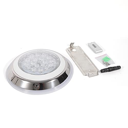 LKHDONG 54W RGB LED Poolbeleuchtung Schwimmbadleuchten Poolleuchte mit Fernbedienung Poolscheinwerfer IP68 Wasserdicht Pool Lampe 12V AC von LKHDONG
