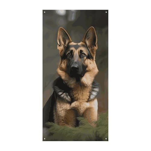 Hunde-Türbanner, saisonale vertikale Türabdeckung, Dekoration, langlebiger Hintergrund für Party, Veranda, Eingang, Garten, Dekoration, 178 x 80 cm von LKHDS