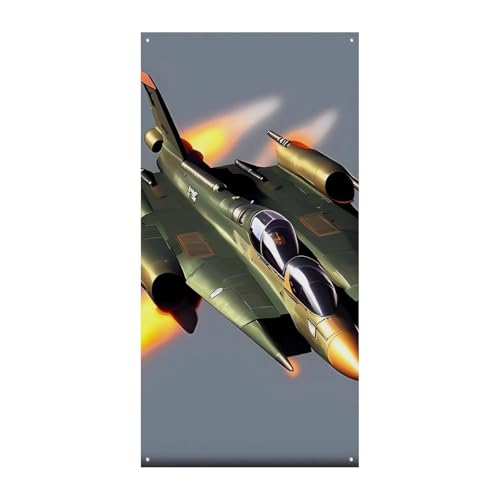 Jet Fighters Türbanner, saisonale vertikale Türabdeckung, Dekoration, langlebiger Hintergrund für Party, Veranda, Eingang, Garten, Dekoration, 178 x 80 cm von LKHDS