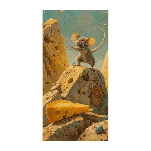 Käsetür-Banner, saisonale vertikale Türabdeckung, Dekoration, langlebiger Hintergrund für Party, Veranda, Eingang, Garten, Dekoration, 178 x 80 cm von LKHDS