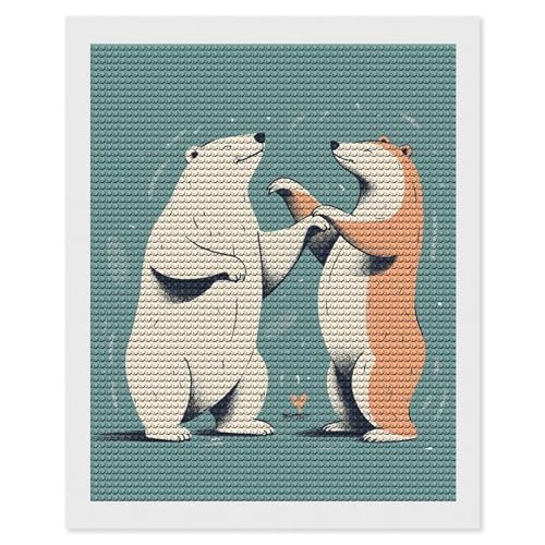 LKHDS Bears Together Diamant-Malerei-Set für Erwachsene, runder Bohrer, DIY-Diamantkunst, 5D-Edelsteinkunst und Kunsthandwerk für Heimdekoration, 40,6 x 50,8 cm LKHDS Bears Together Diamant-Malerei-Set für Erwachsene, runder Bohrer, DIY-Diamantkunst, 5D-Edelsteinkunst und Kunsthandwerk für Heimdekoration, 40,6 x 50,8 cm von LKHDS