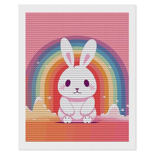 LKHDS Diamant-Malerei-Set für Erwachsene, Motiv: Kaninchen und Regenbogen, runder Bohrer, DIY-Diamantkunst, 5D-Edelsteinkunst und Handwerk für Heimdekoration, 40,6 x 50,8 cm LKHDS Diamant-Malerei-Set für Erwachsene, Motiv: Kaninchen und Regenbogen, runder Bohrer, DIY-Diamantkunst, 5D-Edelsteinkunst und Handwerk für Heimdekoration, 40,6 x 50,8 cm von LKHDS