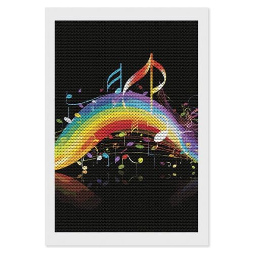 LKHDS Diamant-Malerei-Set mit Musiknoten-Melodie für Erwachsene, runder Bohrer, DIY-Diamantkunst, 5D-Edelsteinkunst und Handwerk für Heimdekoration, 20,3 x 30,5 cm LKHDS Diamant-Malerei-Set mit Musiknoten-Melodie für Erwachsene, runder Bohrer, DIY-Diamantkunst, 5D-Edelsteinkunst und Handwerk für Heimdekoration, 20,3 x 30,5 cm von LKHDS