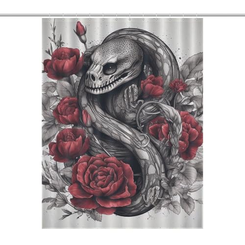 LKHDS Duschvorhang mit Tiermotiven auf Blumen, wasserdichter Stoff-Badevorhang mit 12 Haken, waschbar, leicht, Badezimmer-Dekoration, 140 x 183 cm LKHDS Duschvorhang mit Tiermotiven auf Blumen, wasserdichter Stoff-Badevorhang mit 12 Haken, waschbar, leicht, Badezimmer-Dekoration, 140 x 183 cm von LKHDS