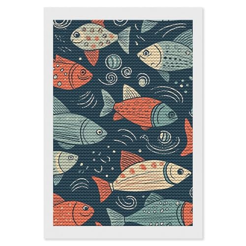 LKHDS Fisch-Diamant-Malerei-Set für Erwachsene, vollständiger runder Bohrer, DIY-Diamantkunst, 5D-Edelsteinkunst und Handwerk für Heimdekoration, 20,3 x 30,5 cm LKHDS Fisch-Diamant-Malerei-Set für Erwachsene, vollständiger runder Bohrer, DIY-Diamantkunst, 5D-Edelsteinkunst und Handwerk für Heimdekoration, 20,3 x 30,5 cm von LKHDS