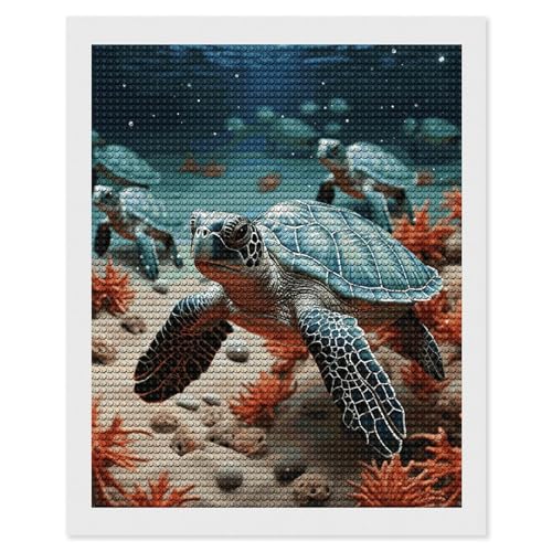 LKHDS Schildkröten-Seestern-Diamant-Malset für Erwachsene, runder Bohrer, DIY-Diamantkunst, 5D-Edelsteinkunst und Handwerk für Heimdekoration, 40,6 x 50,8 cm LKHDS Schildkröten-Seestern-Diamant-Malset für Erwachsene, runder Bohrer, DIY-Diamantkunst, 5D-Edelsteinkunst und Handwerk für Heimdekoration, 40,6 x 50,8 cm von LKHDS