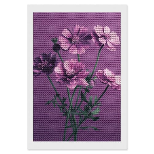 LKHDS Schöne violette Blumen Diamant-Malerei-Set für Erwachsene, runder Bohrer, DIY-Diamantkunst, 5D-Edelsteinkunst und Handwerk für Heimdekoration, 20,3 x 30,5 cm LKHDS Schöne violette Blumen Diamant-Malerei-Set für Erwachsene, runder Bohrer, DIY-Diamantkunst, 5D-Edelsteinkunst und Handwerk für Heimdekoration, 20,3 x 30,5 cm von LKHDS
