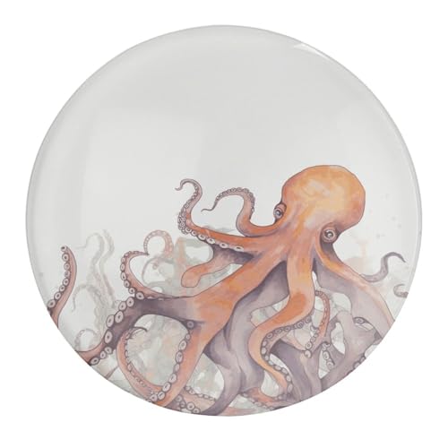 Octopus Tentakel, runde Glas-Kühlschrankmagnete, Set mit 4 Stück, Muster, Marmor, Kristall, Kühlschrankdekoration, Glas, Kühlschrank-Sticks, Druck, Kühlschrank-Aufkleber, geeignet für Küche Octopus Tentakel, runde Glas-Kühlschrankmagnete, Set mit 4 Stück, Muster, Marmor, Kristall, Kühlschrankdekoration, Glas, Kühlschrank-Sticks, Druck, Kühlschrank-Aufkleber, geeignet für Küche von LKHDS