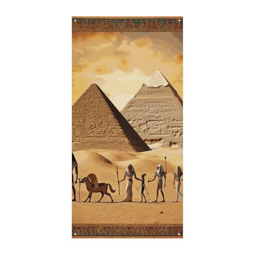 Türbanner aus dem alten Ägypten, saisonale vertikale Türabdeckung, Dekoration, langlebiger Hintergrund für Party, Veranda, Eingang, Garten, Dekoration, 178 x 80 cm von LKHDS