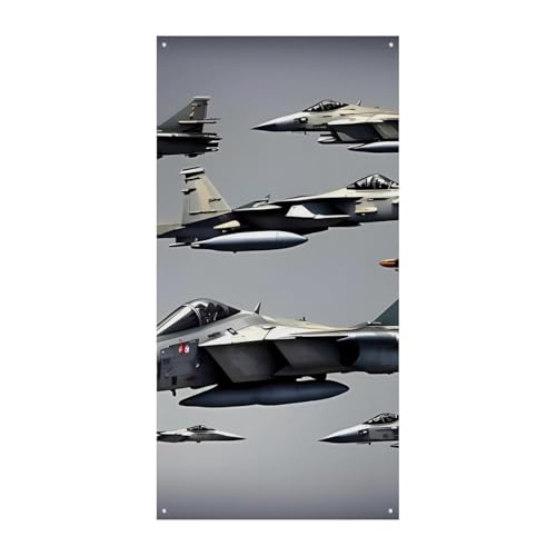 Türbanner für Flugzeugkampfjets, saisonale vertikale Türabdeckung, Dekoration, langlebiger Hintergrund für Party, Veranda, Eingang, Garten, Dekoration, 178 x 80 cm von LKHDS
