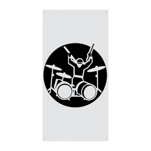 Türbanner für Schlagzeuger, saisonale vertikale Türabdeckung, Dekoration, langlebiger Hintergrund für Party, Veranda, Eingang, Garten, Dekoration, 178 x 80 cm von LKHDS