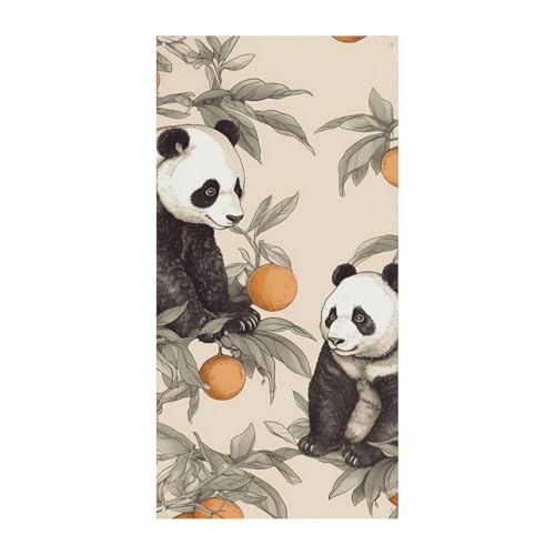 Türbanner mit Tieren und Orangen, saisonale vertikale Türabdeckung, Dekoration, langlebiger Hintergrund für Party, Veranda, Eingang, Garten, Dekoration, 178 x 80 cm von LKHDS