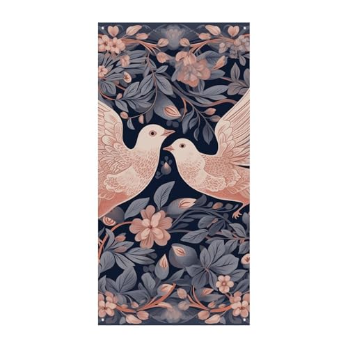Türbanner mit Vogel auf Ast, saisonale vertikale Türabdeckung, Dekoration, langlebiger Hintergrund für Party, Veranda, Eingang, Garten, Dekoration, 178 x 80 cm von LKHDS