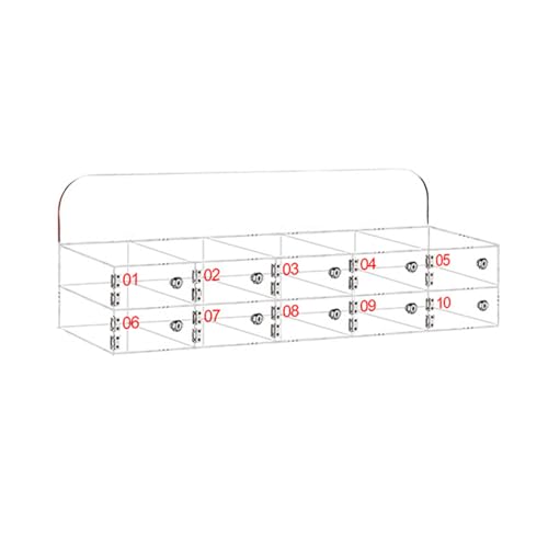 8 Slots, Handyspeicherschließfach, Handy-Organizerschrank, wand montierte Acryl-Telefon-Lagerschrank mit Schlösser und Schlüssel, Clear-Handy-Schließfach, für die Büroschule, 10 Slots Made in China von LKHGTR
