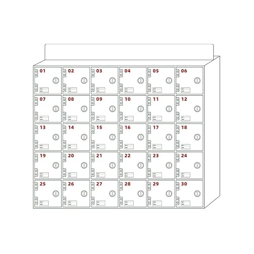 Acryl-Mobiltelefonspeicherschrank, Handyspeicher Locker Handy-Schließfach mit Türschlössern und Tasten, Bürospeicherschließfächer, wandmontierte Handys Storage Cab, 30Slots-One-Größe Made in China Acryl-Mobiltelefonspeicherschrank, Handyspeicher Locker Handy-Schließfach mit Türschlössern und Tasten, Bürospeicherschließfächer, wandmontierte Handys Storage Cab, 30Slots-One-Größe Made in China von LKHGTR